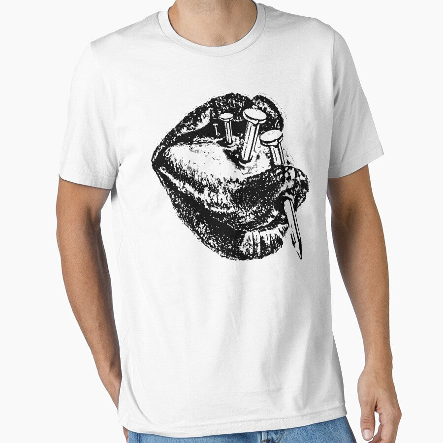 Tongue and nails stencil art by irhasalfahad T-Shirts, Hoodie, Sweatshirt | BlankRebels.com (Image 1)