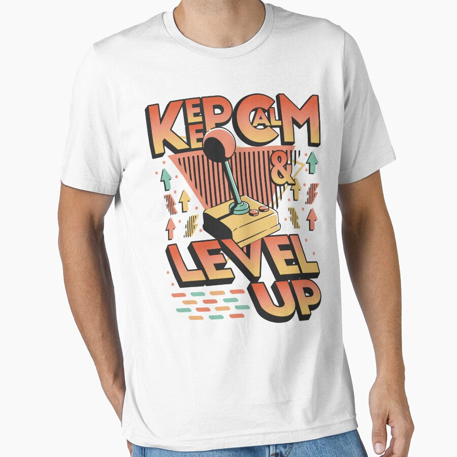 Keep Calm and Level Up - Color 1 by Bracketeer T-Shirts, Hoodie, Sweatshirt | BlankRebels.com (Image 1)
