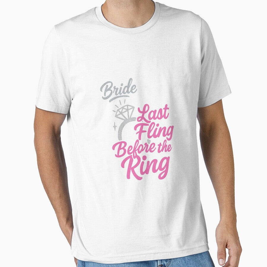 Last Fling Before the Ring – Fun Bride Bachelorette Party Shirt Design by SashandSass Hoodie, Sweatshirt (Image 1)