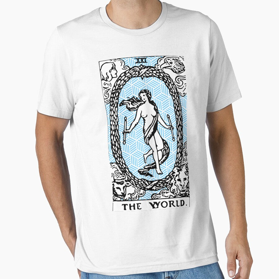 Geometric Tarot Print - The World by Annalee Beer T-Shirts, Hoodie, Sweatshirt | BlankRebels.com (Image 1)