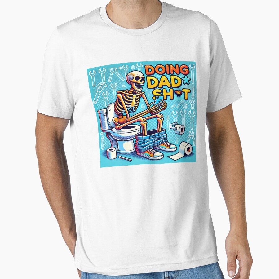Humorous Skeleton Doing Dad Duties by islandboy86 T-Shirts, Hoodie, Sweatshirt | BlankRebels.com (Image 1)