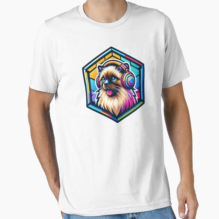 Himalayan Cat Listening to Music T-Shirt by EnchantSticks Hoodie, Sweatshirt | BlankRebels.com (Image 1)