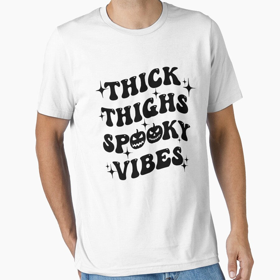 Thick Thighs Spooky Vibes Funny Halloween by Bemumd-art T-Shirts, Hoodie, Sweatshirt | BlankRebels.com (Image 1)