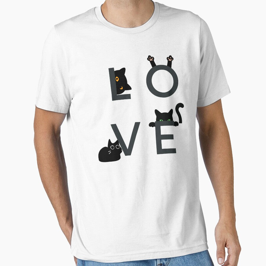 Love Cat Mom Black Cat Pet Owner Cat Dad by CCKimShop T-Shirts, Hoodie, Sweatshirt | BlankRebels.com (Image 1)