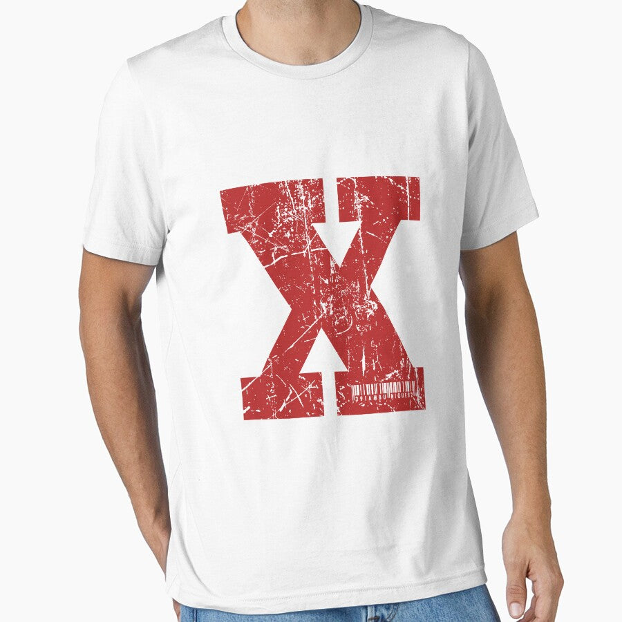 Red Grunge Monogram Letter "X" I Am Unique by SunnyStreet T-Shirts, Hoodie, Sweatshirt | BlankRebels.com (Image 1)