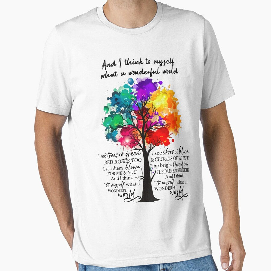 And I Think To Myself What A Wonderful World Hippie Tree by RaymondPurves T-Shirts, Hoodie, Sweatshirt (Image 1)