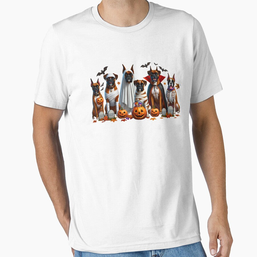 Funny Boxer Dog Halloween Dog Lover by Kimberley King Art  King Art T-Shirts, Hoodie, Sweatshirt | BlankRebels.com (Image 1)