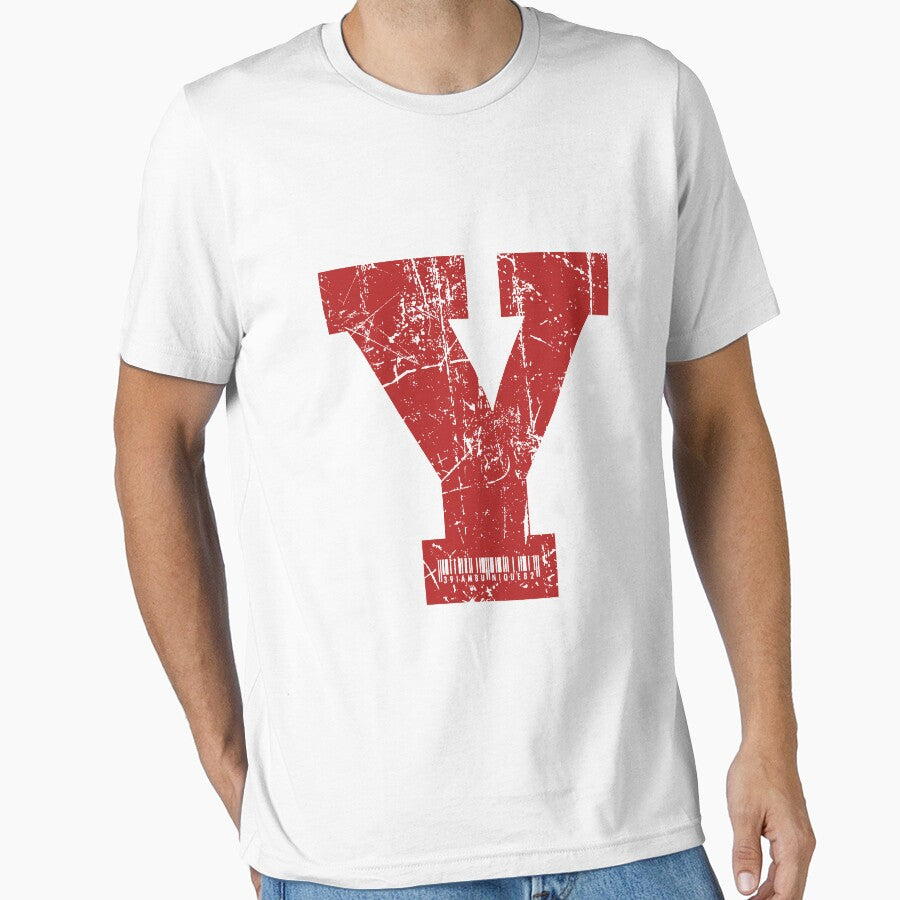 Red Grunge Monogram Letter "Y" I Am Unique by SunnyStreet T-Shirts, Hoodie, Sweatshirt | BlankRebels.com (Image 1)