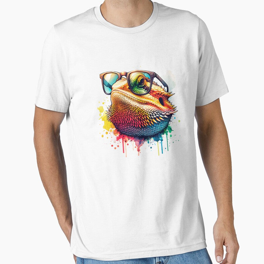 Watercolor Bearded Dragon Wearing Sunglasses by TheAnimalZ00 T-Shirts, Hoodie, Sweatshirt | BlankRebels.com (Image 1)