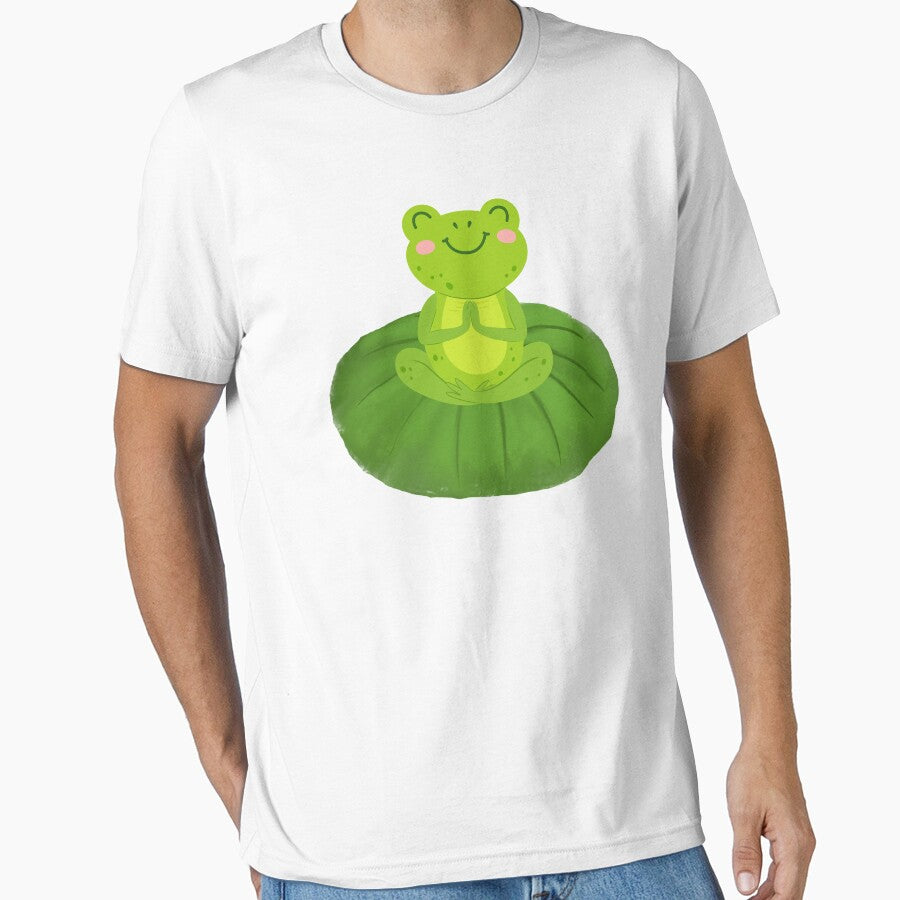 Frog Doing Yoga Lotus Leaf T-Shirts, Hoodie, Sweatshirt