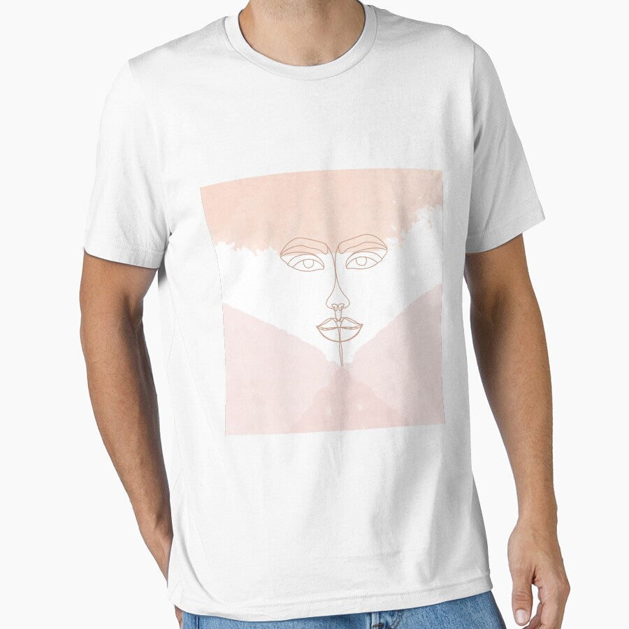 Minimalist Abstract Line Face Art-Mid-Century Modern Boho Design by adoredigitals T-Shirts, Hoodie, Sweatshirt (Image 1)