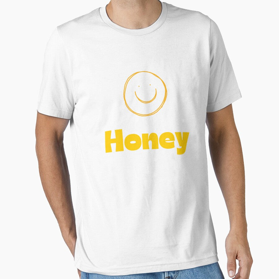 Honey Smile - Minimalist Hand-Drawn Doodle by ZisanArts T-Shirts, Hoodie, Sweatshirt | BlankRebels.com (Image 1)