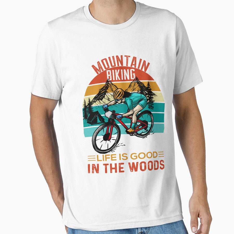 A mountain biker who rides his bike in nature by velisani T-Shirts, Hoodie, Sweatshirt | BlankRebels.com (Image 1)