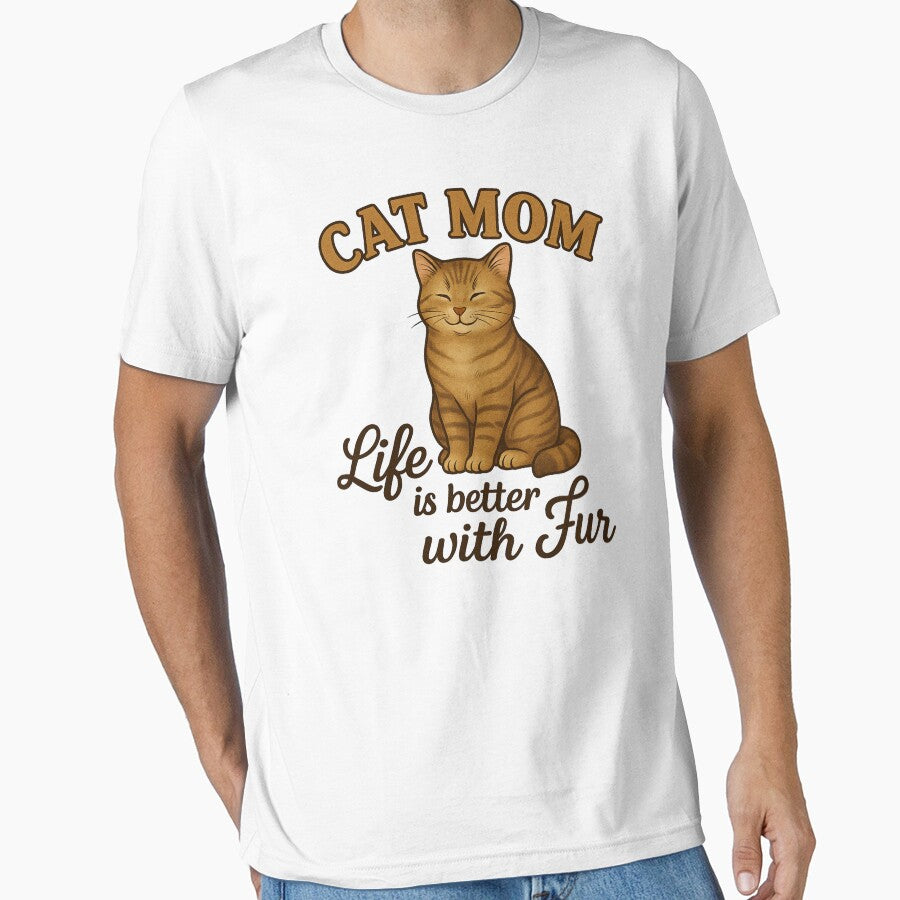 Cat Mom Shirt – Life Is Better With Fur Gift for Cat Lovers by MikolajBolek Hoodie, Sweatshirt | BlankRebels.com (Image 1)