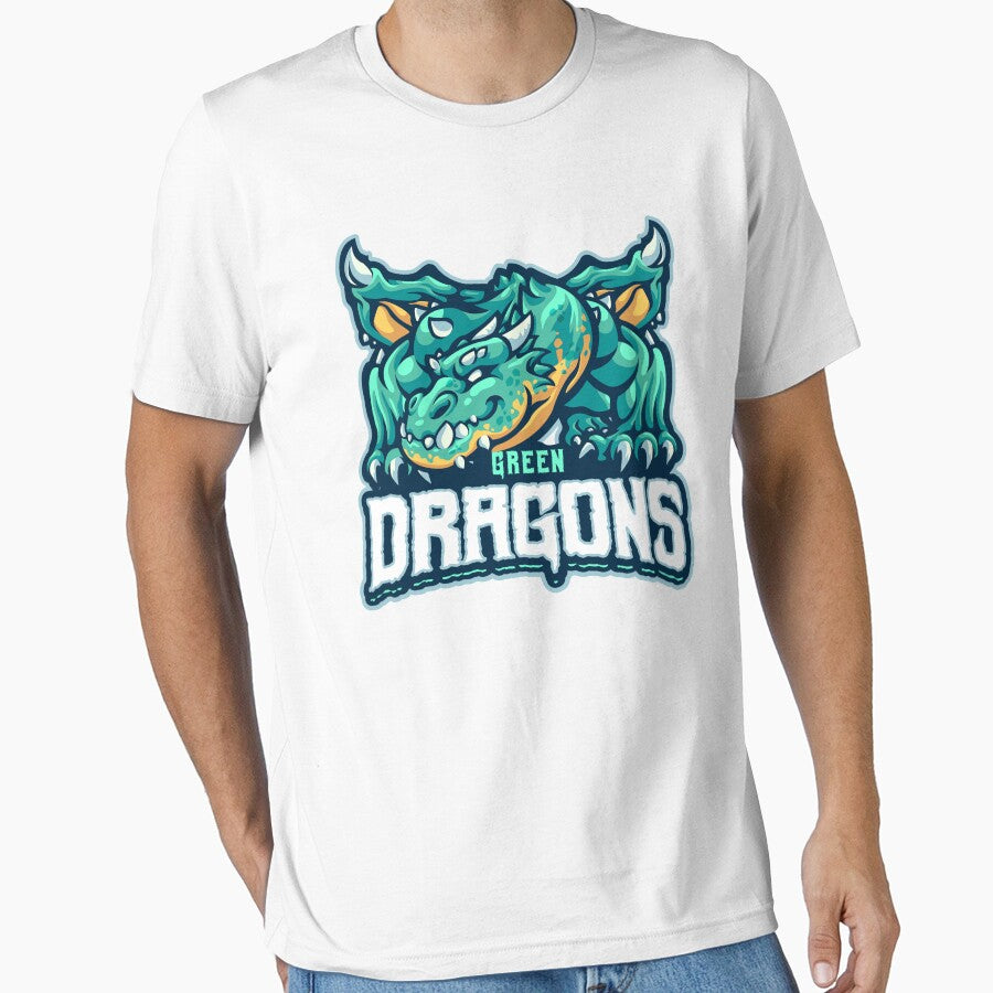Emerald Green Dragons Mascot by AnimalLover4eva T-Shirts, Hoodie, Sweatshirt | BlankRebels.com (Image 1)