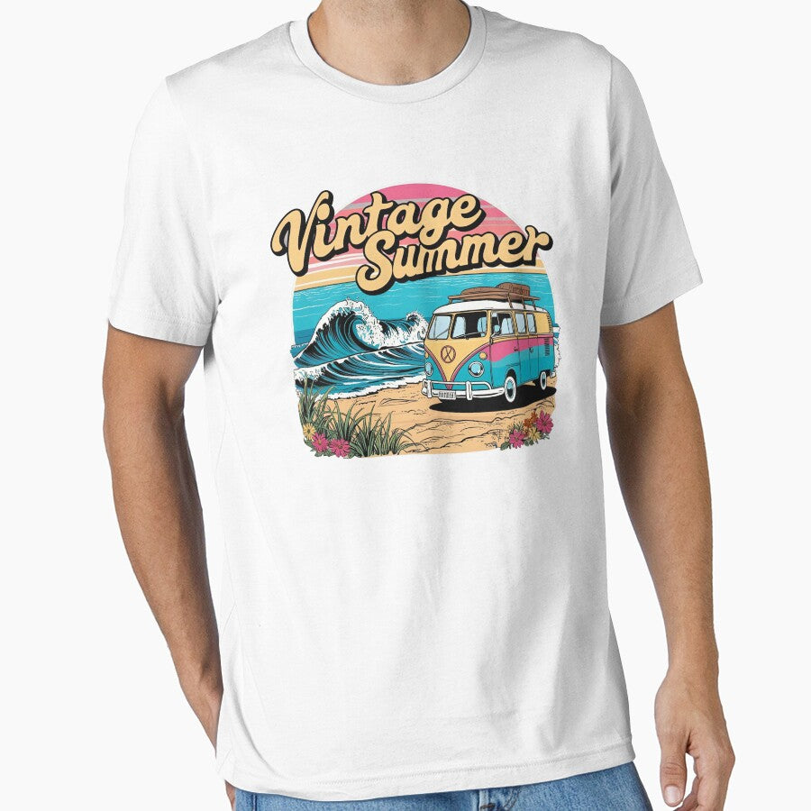 Vintage Summer T-Shirt, Retro Summer Top by Bits & Bops Boutique Hoodie, Sweatshirt | BlankRebels.com (Image 1)