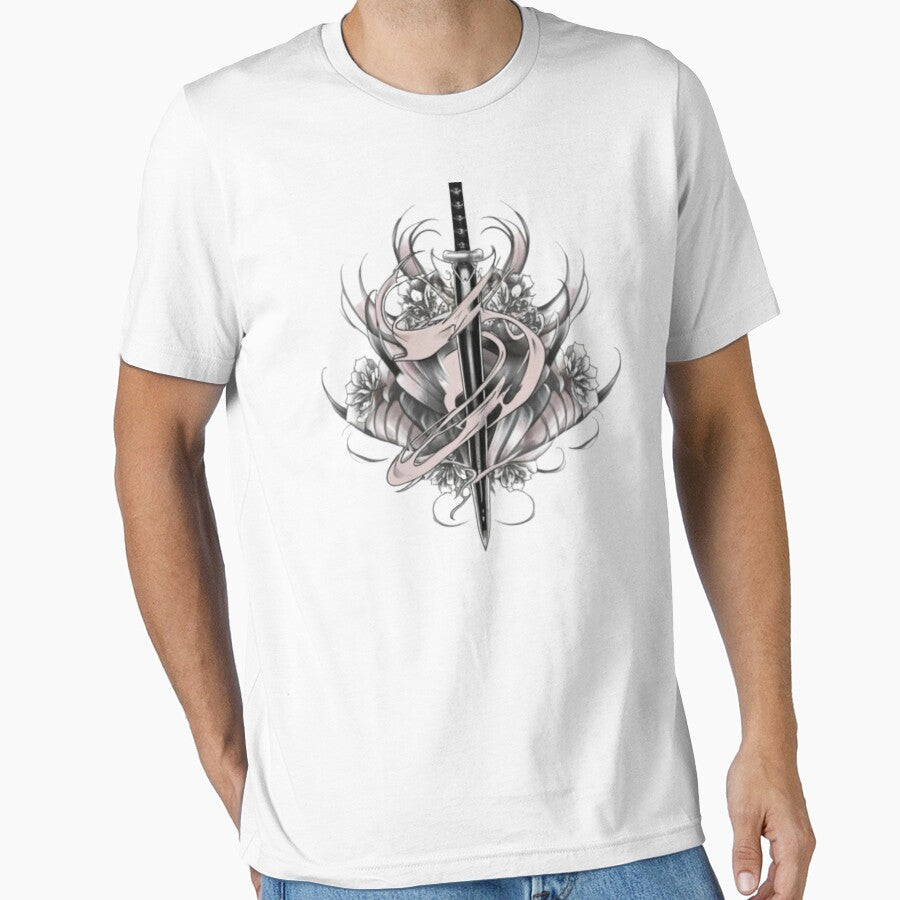 sword anime tattoo style by Baldazar T-Shirts, Hoodie, Sweatshirt | BlankRebels.com (Image 1)
