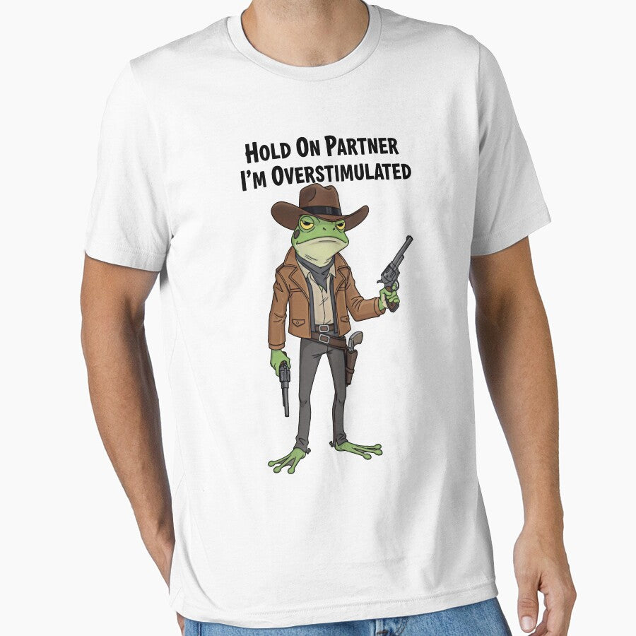 Funny Overstimulated Cowboy Frog Meme by gear-posters T-Shirts, Hoodie, Sweatshirt | BlankRebels.com (Image 1)