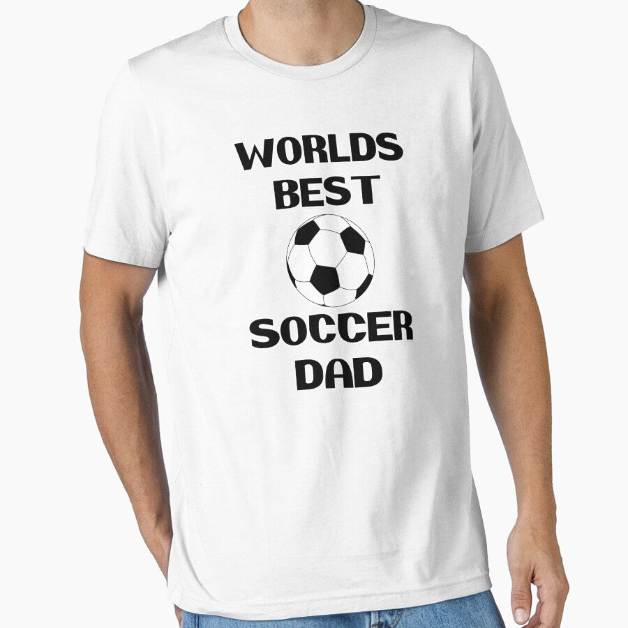 Worlds Best Soccer Football Dad Best Loving Father Quote Graphic Text by DoctorParanoid
