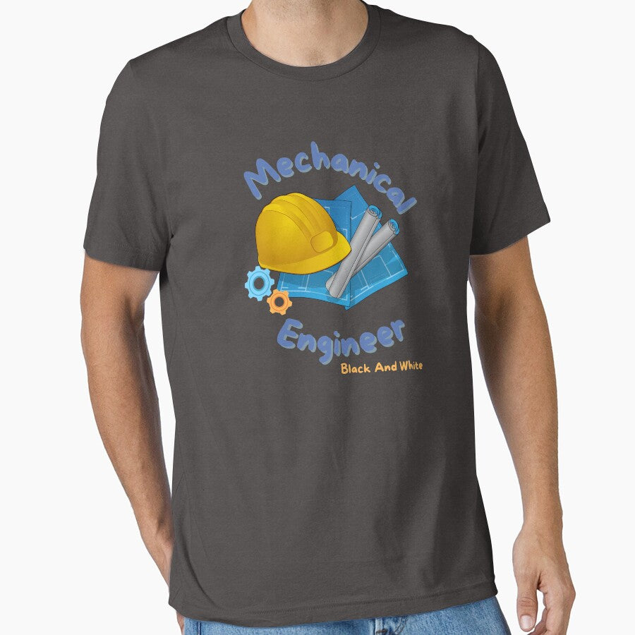 Mechanical Engineer Black And White - Funny mechanical Architect by AMED-STORE T-Shirts, Hoodie, Sweatshirt (Image 1)