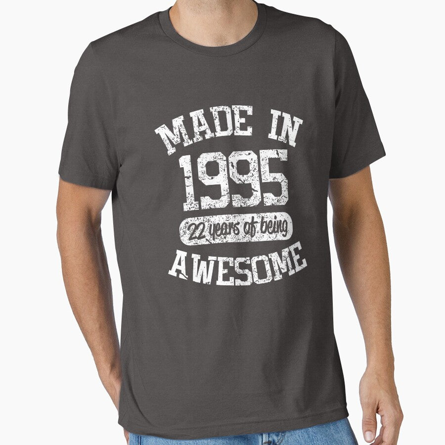 1995 Birthday Shirt | Made In Awesome |22th Birthday Shirt by AurlexTees Hoodie, Sweatshirt | BlankRebels.com (Image 1)