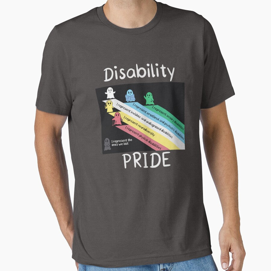 Disability Pride with Ghosts and descriptions by flyre-flinnigan T-Shirts, Hoodie, Sweatshirt | BlankRebels.com (Image 1)