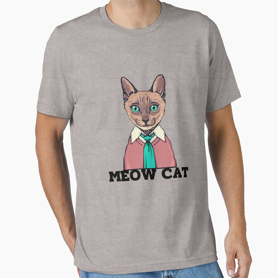 Funny Cat  Funny Mashup Between Meow cat by BOHOVIN T-Shirts, Hoodie, Sweatshirt | BlankRebels.com (Image 1)