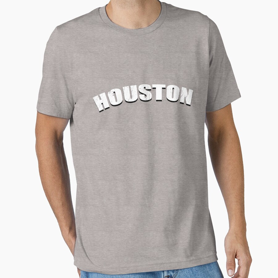Houston Texas Town T Shirt Retro 80s 70s City Throwback Gift Love Distressed Vintage Style by arcadetoystore... (Image 1)