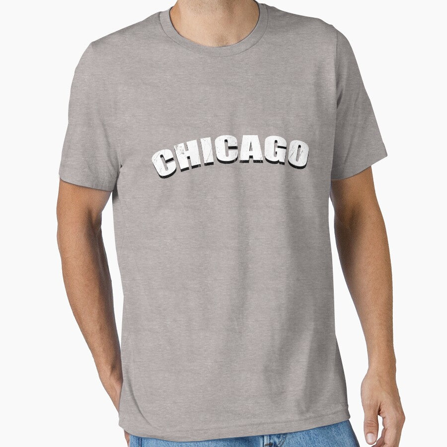 Chicago Chi Illinois Town T Shirt Retro 80s 70s City Throwback Gift Love Distressed Vintage Style by... (Image 1)