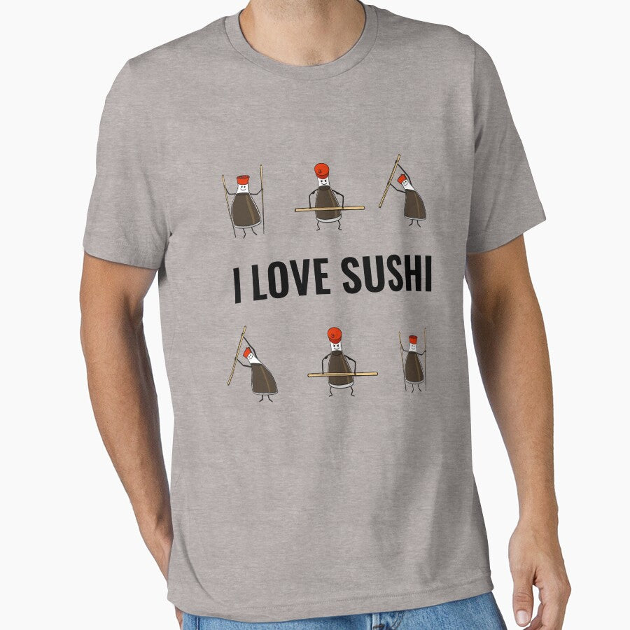Sushi Lover Gift - I Love Sushi With Cute Soy Bottle's - Food Lover - Sushi - Phones Cases And Other Gift by... (Image 1)