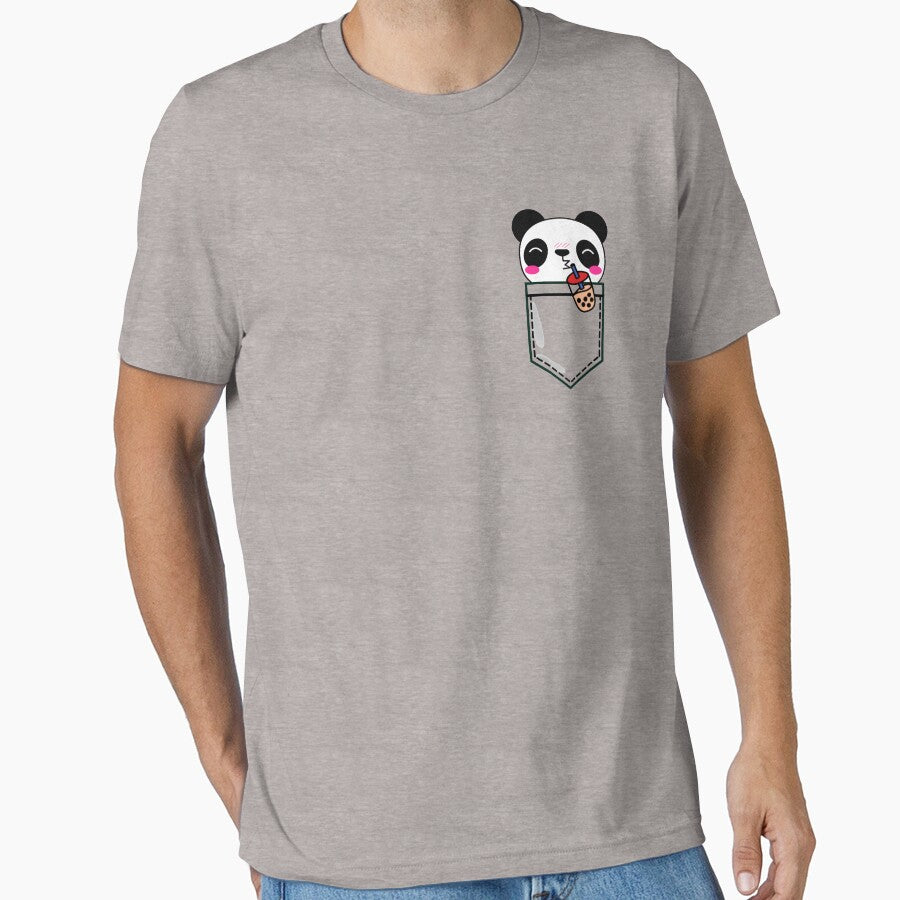 Kawaii Cute Adorable Shameless Pocket Bubble Tea Panda by Onewivnacher T-Shirts, Hoodie, Sweatshirt (Image 1)
