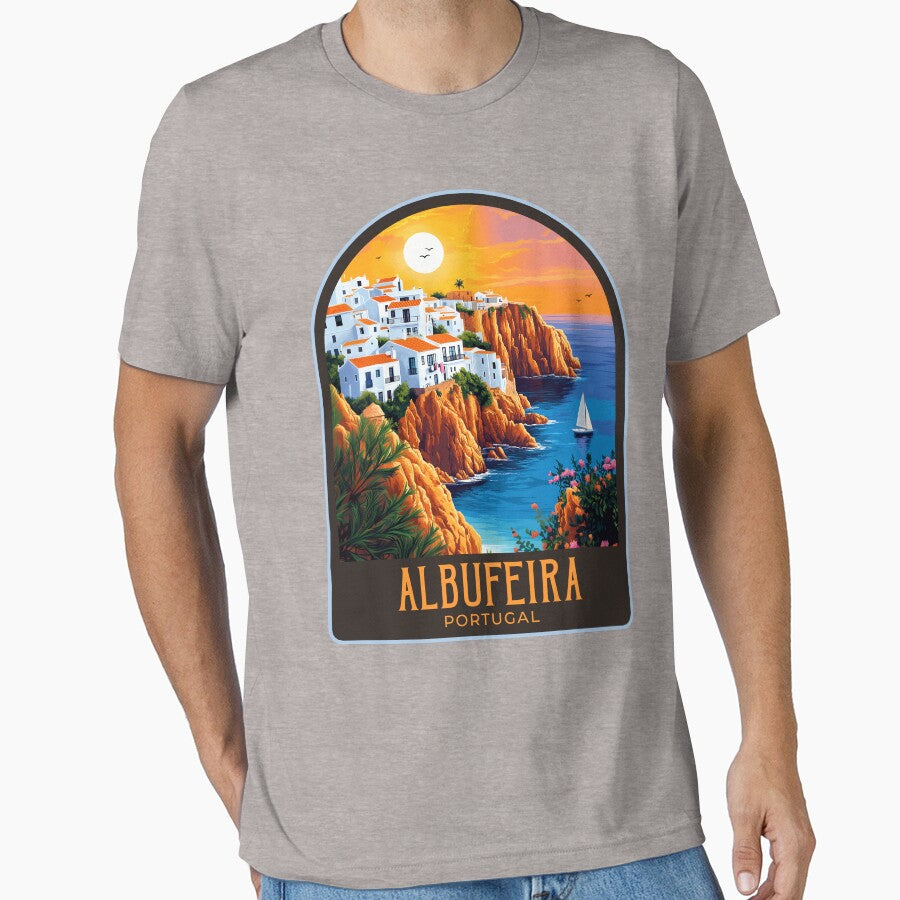 Albufeira Vintage Travel Illustration T-Shirts, Hoodie, Sweatshirt