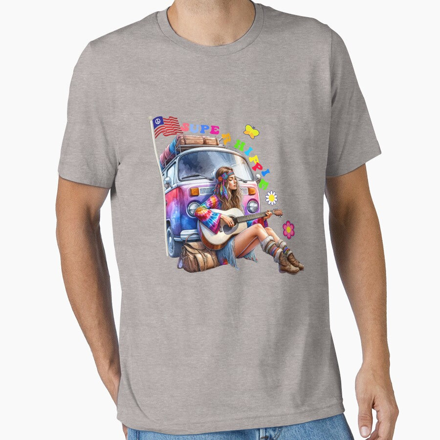 Super Hippie Girl by JNgraphictopia T-Shirts, Hoodie, Sweatshirt | BlankRebels.com (Image 1)