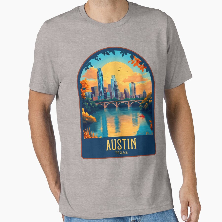 Austin Vintage Travel Illustration T-Shirts, Hoodie, Sweatshirt