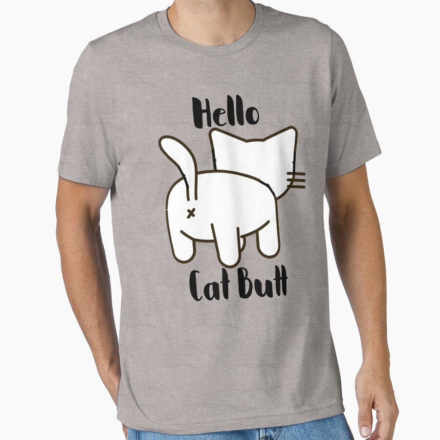 Cute Hello Cat Butt T-Shirts, Hoodie, Sweatshirt
