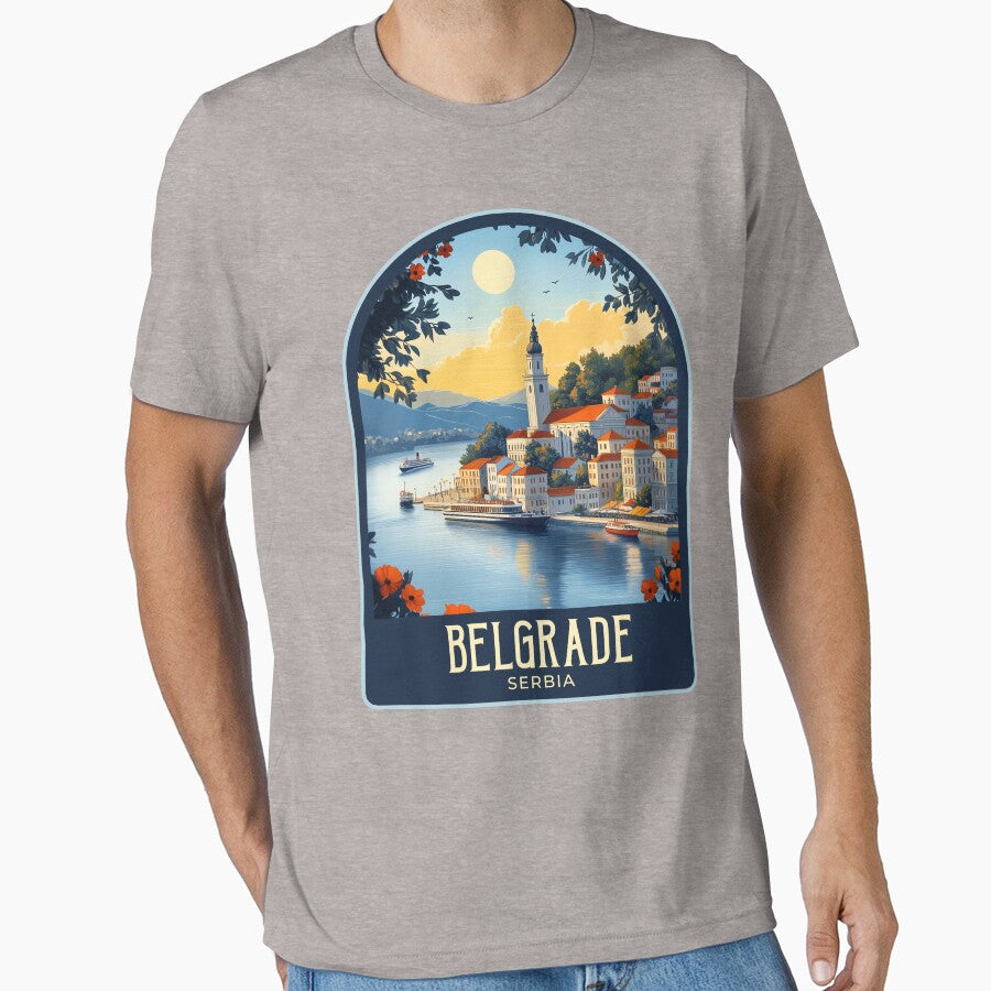 Belgrade Vintage Travel Illustration by HomeLivingCo