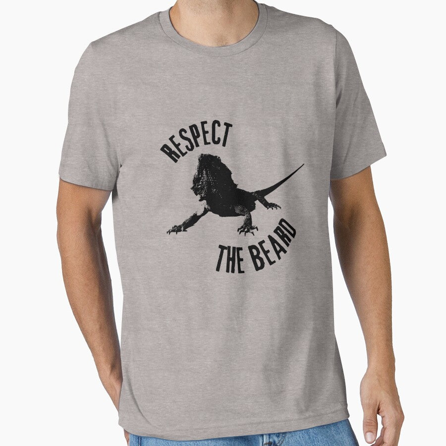 Respect The Beard - Bearded Dragon - Cool Reptile Pet by DesignByLeo T-Shirts, Hoodie, Sweatshirt | BlankRebels.com (Image 1)
