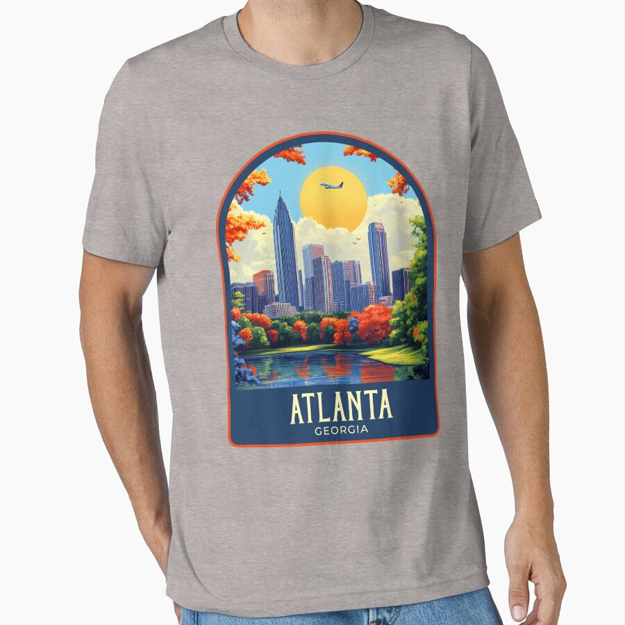 Atlanta Vintage Travel Illustration T-Shirts, Hoodie, Sweatshirt
