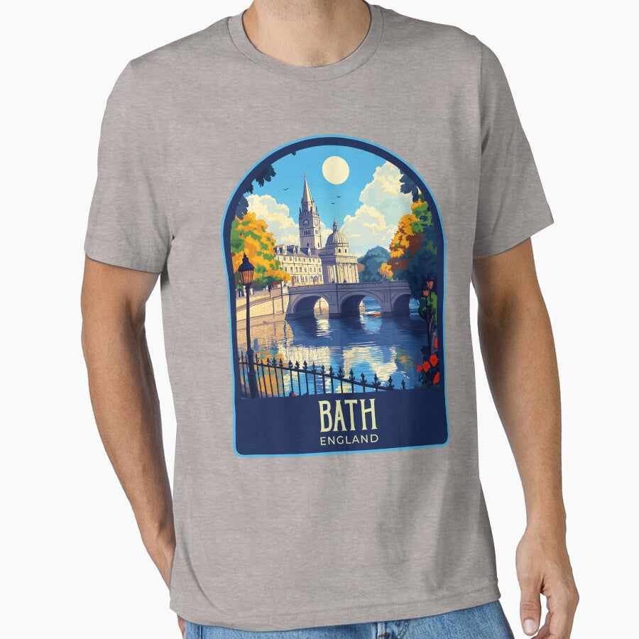 Bath Vintage Travel Illustration T-Shirts, Hoodie, Sweatshirt
