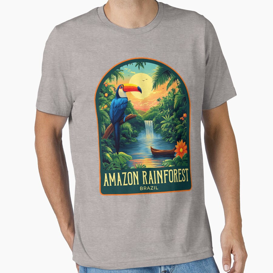 Amazon Rainforest Vintage Travel Illustration T-Shirts, Hoodie, Sweatshirt