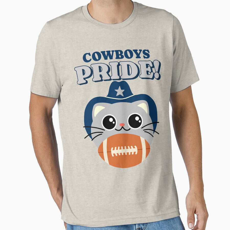 Cowboy pride!  American Football cat by NOTRE-BONHEUR T-Shirts, Hoodie, Sweatshirt | BlankRebels.com (Image 1)