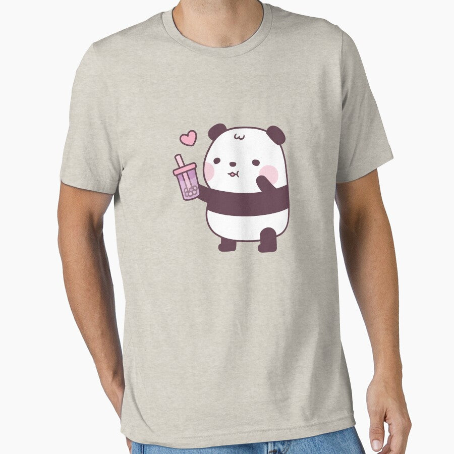 Cute Panda Loves Taro Bubble Tea by rustydoodle T-Shirts, Hoodie, Sweatshirt | BlankRebels.com (Image 1)
