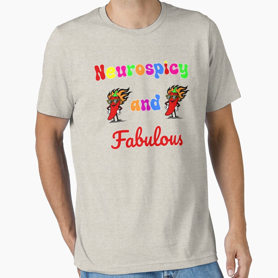 Neurospicy and Fabulous – Neurodiversity Pride Quote Design by Space Unicorn Designs T-Shirts, Hoodie, Sweatshirt (Image 1)