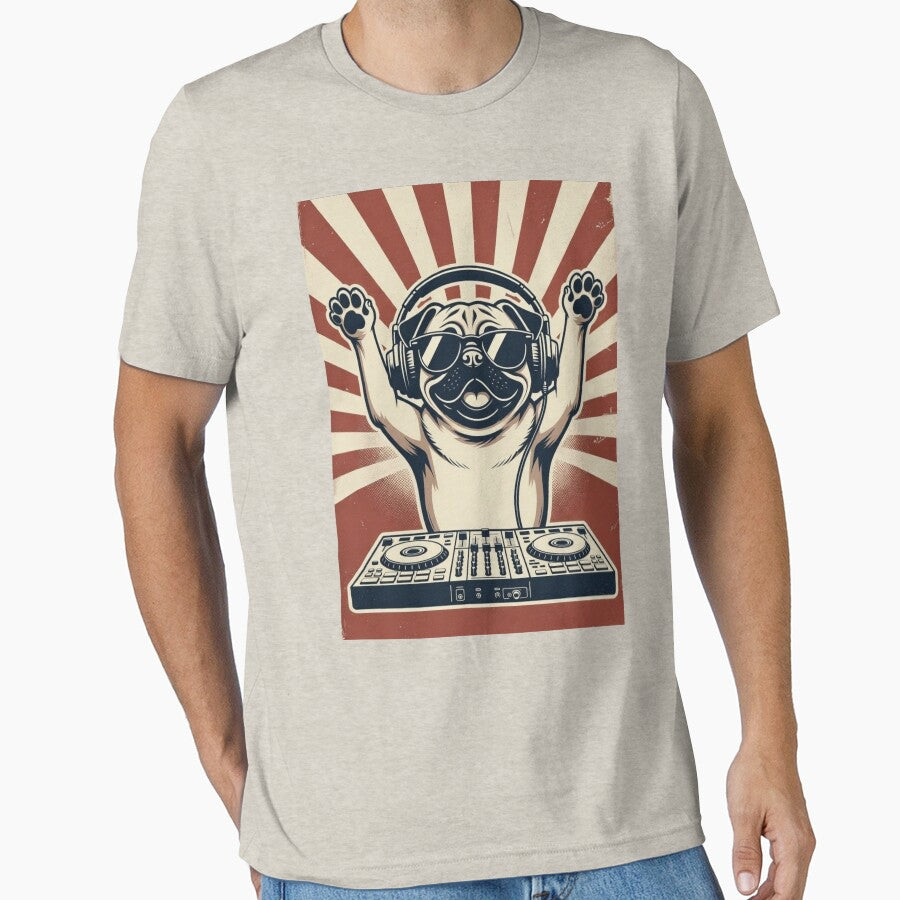 Pug DJ Music Mixer by GrumpySableye T-Shirts, Hoodie, Sweatshirt | BlankRebels.com (Image 1)