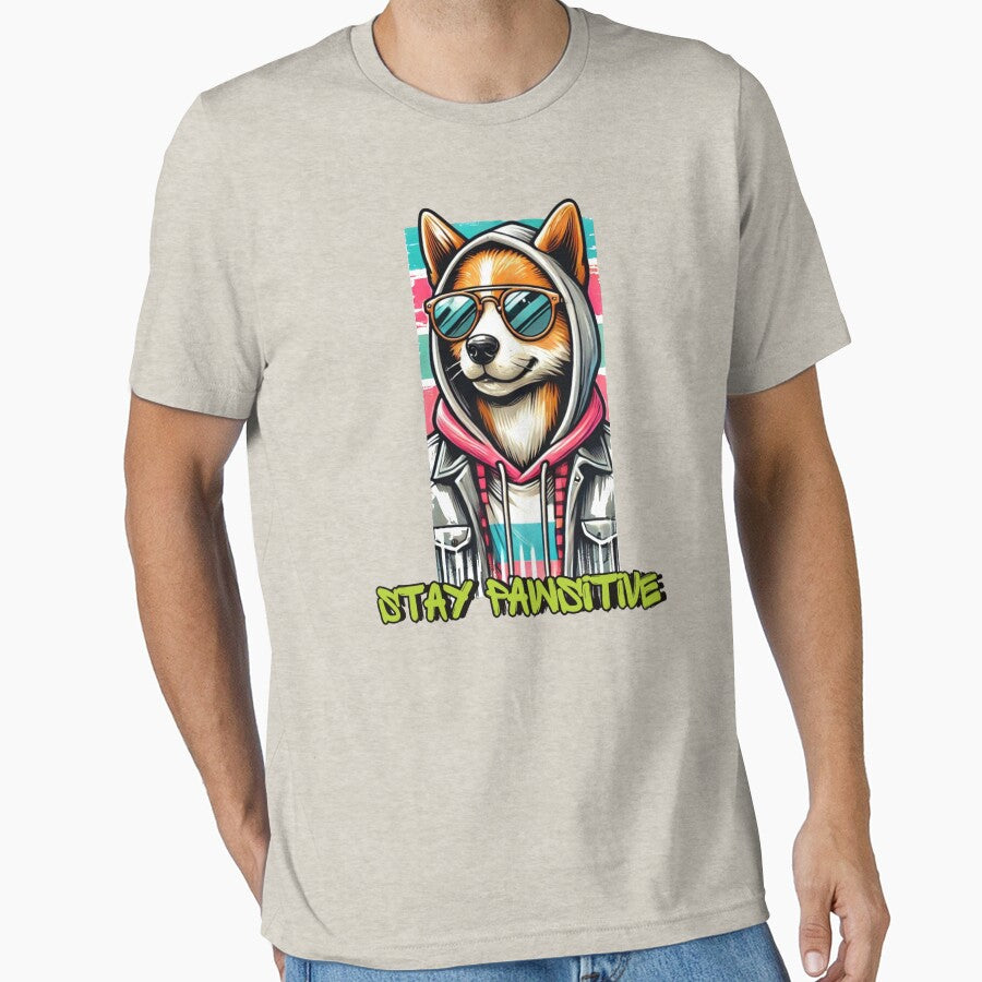 Stay Pawsitive T-Shirt by RedPrintLab Hoodie, Sweatshirt | BlankRebels.com (Image 1)