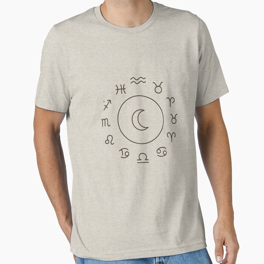 Zodiac Circle – Minimal Astrology Design by LBDesignR T-Shirts, Hoodie, Sweatshirt | BlankRebels.com (Image 1)