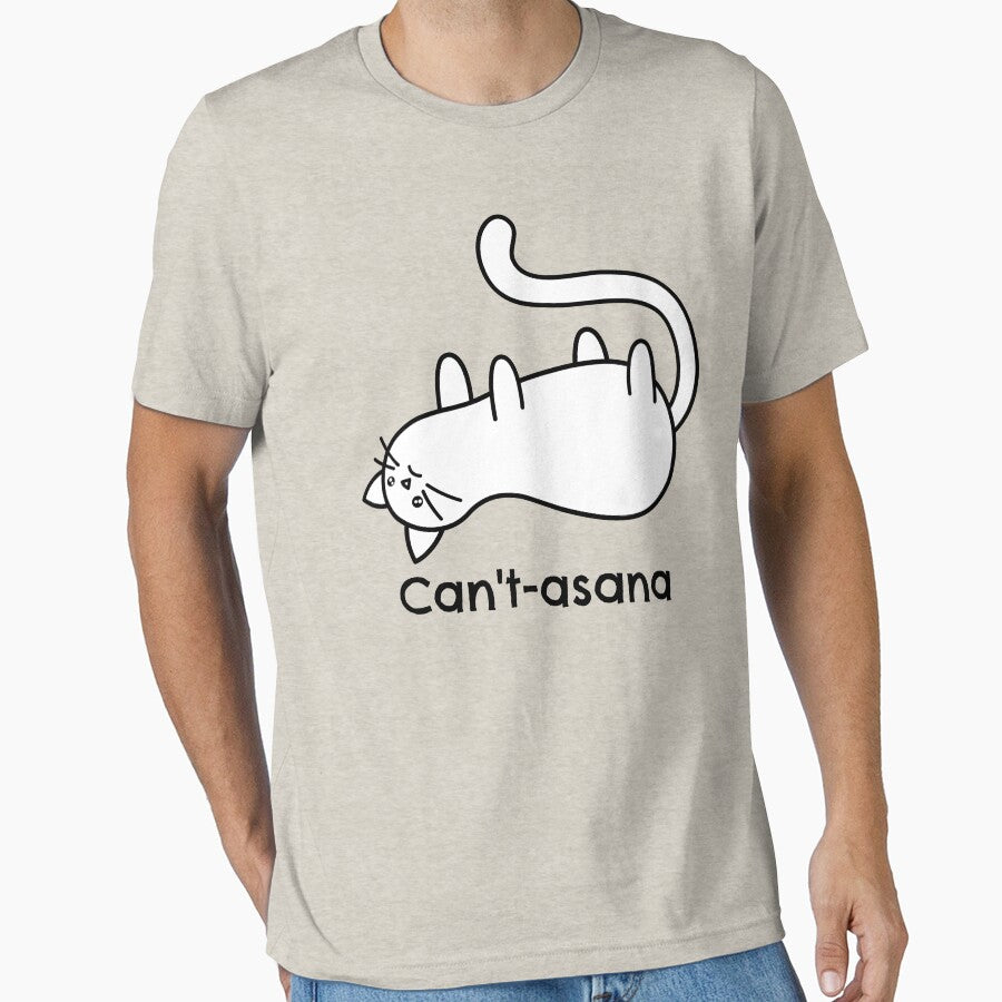 Cat in Savasana Pose: Can't-asana by LyricsWear T-Shirts, Hoodie, Sweatshirt | BlankRebels.com (Image 1)