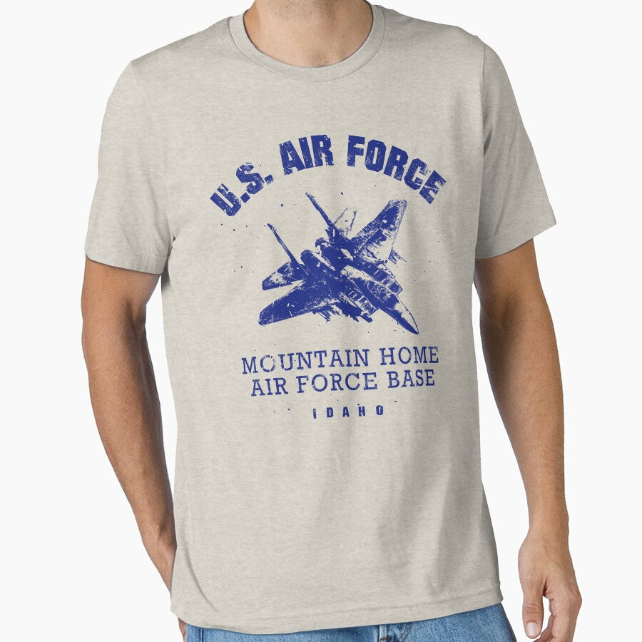 Mountain Home AFB vintage blue by Lidra Zehcnas T-Shirts, Hoodie, Sweatshirt | BlankRebels.com (Image 1)