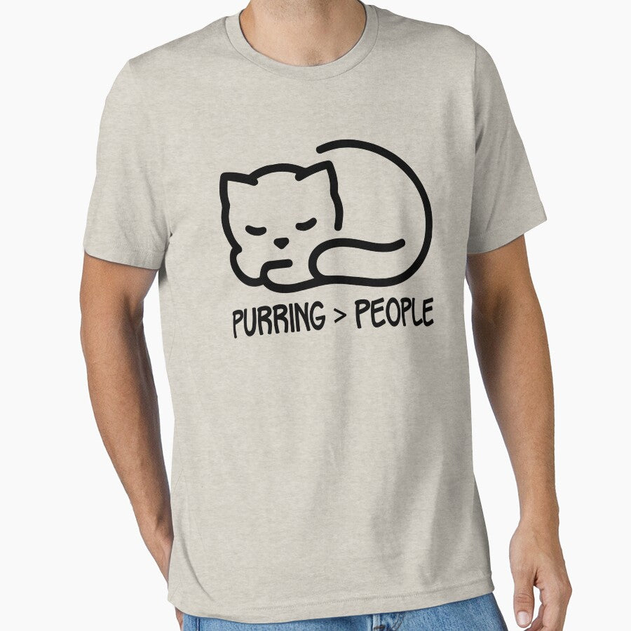Purring > People – Quiet Cat Mom Life Shirt by denissmartin2020 . Hoodie, Sweatshirt | BlankRebels.com (Image 1)