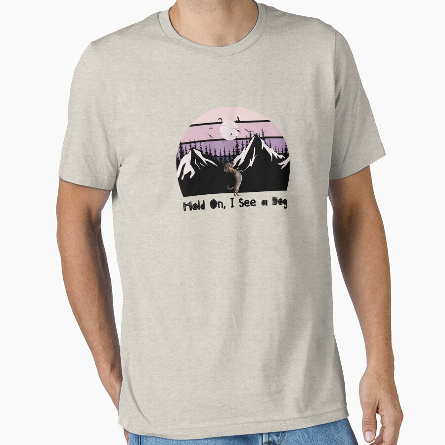 Hold On, I See a Dog – Retro Sunset Funny Dog Lover Design by GOTCHO1